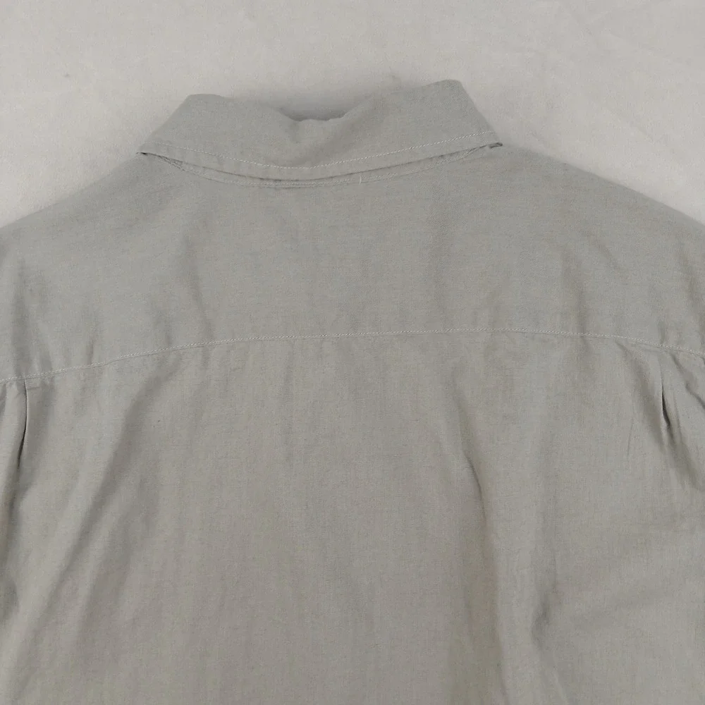 Levis XL Mens Shirt Button Up Short Sleeve Linen Blend‎ FLAW 24x27